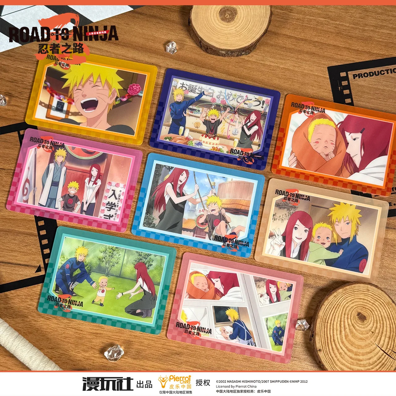 ناروتو الطريق إلى النينجا ناميكازي ميناتو اوزوماكي كوشينا الأسرة الصين التصوير الرسمي الاكريليك ورقة التصوير 8 قطعة/المجموعة