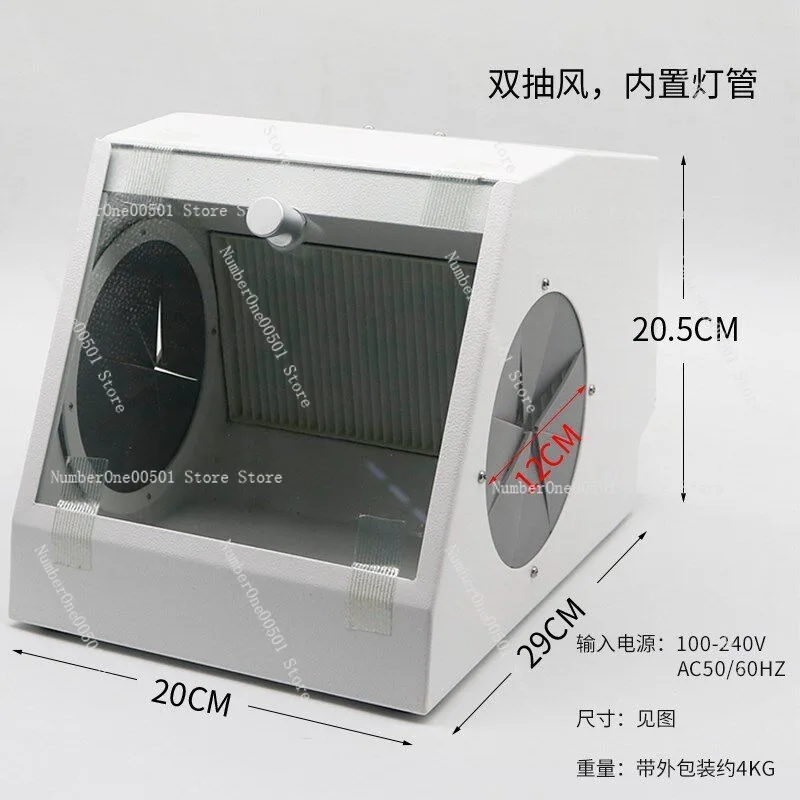 

Dental Sandblasting Dust Box Bench Dust Collector For Lab Polishing Alumina Sandblasting Dustproof Machine