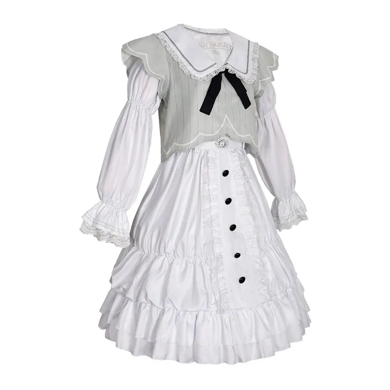 

2025 New Sekai Yoisaki Kanade Cosplay Costume Outfit Feat Mikuu Gala Wedding Dress Mediebval Bride Stage Performance Wear dl;1