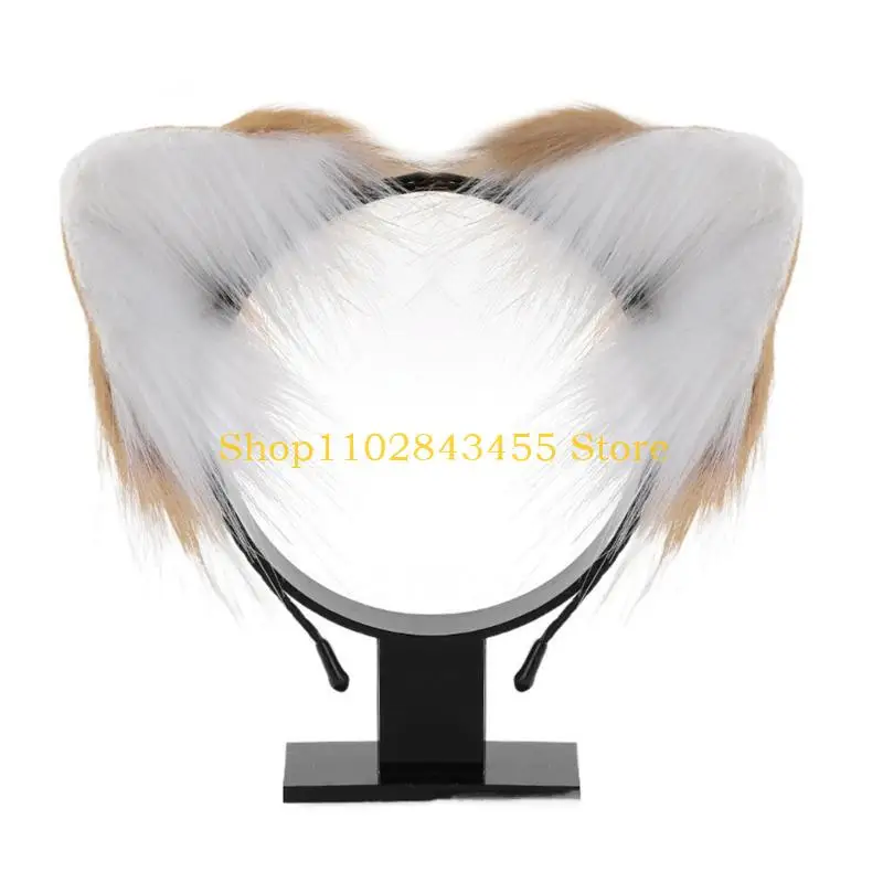 

49MC Adult Plush Ear Headband Carnivals Party Cosplay Hairband for Photography