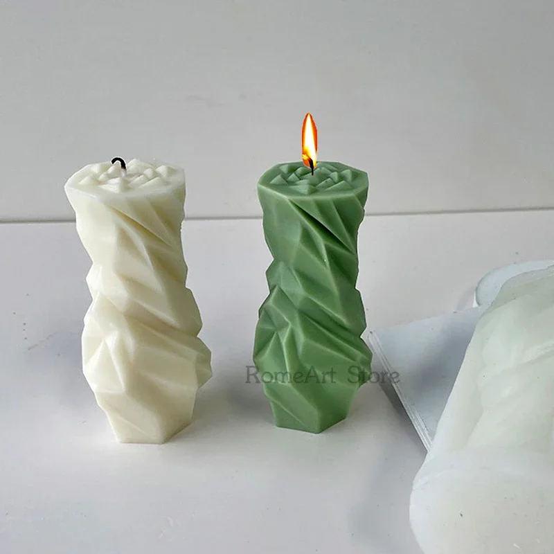 

Геометрическая Алмазная Колонна Свеча Силиконовая Форма DIY Мыло Ручной Работы Гипсовые Эпоксидные Формы Для Литья Украшения Дома Ремесла Подарки