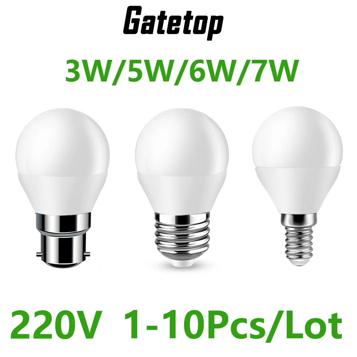 

1-10PCS LED Mini bulb G45 3W-7W E14 E27 B22 AC220V High lumen no strobe warm white light suitable for kitchen toilet down light