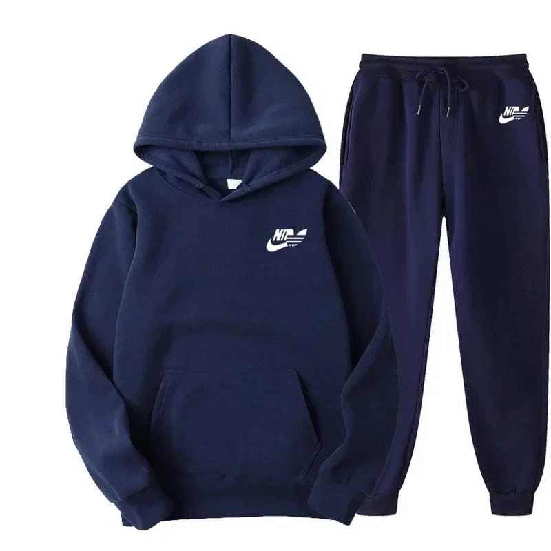 2025 Spring Autumn Men Casual Two Piece Sets Sweatshirts Men Women Street Los Fashion Printed Sports Suit