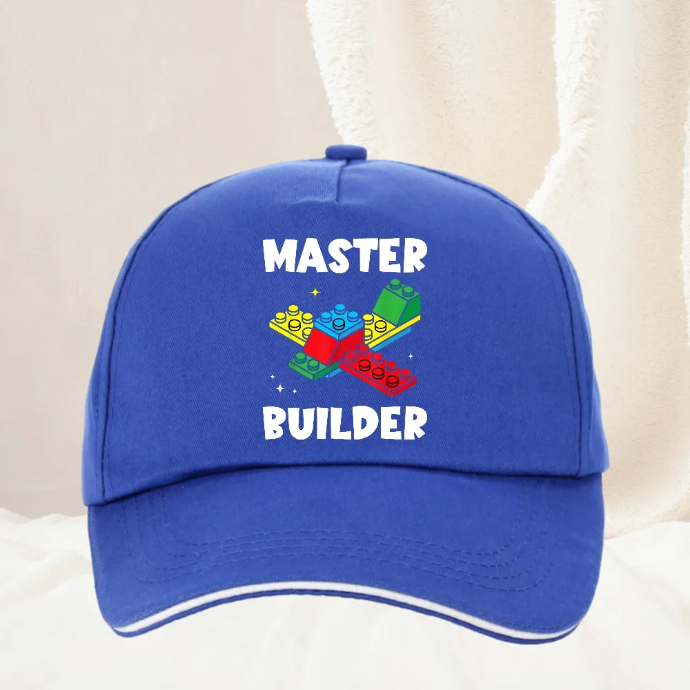 Building Blocks Multicolor Hat Peaked Men's Cap Cool Master Builder Building Blocks Personalized Visor Protection Hats