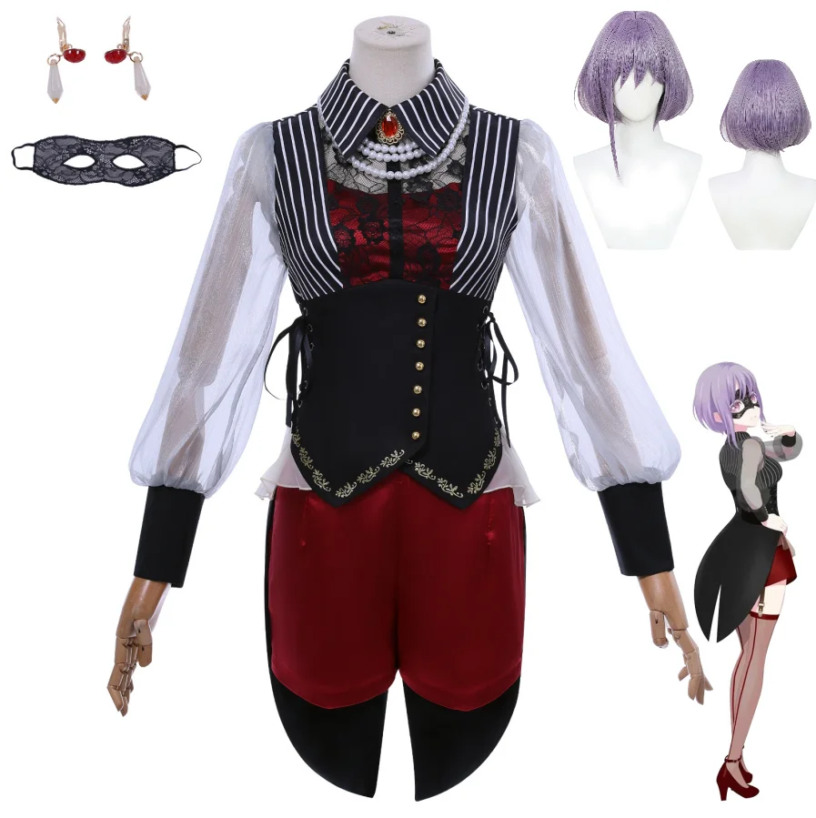 

cosplay costume BanG Dream Ave Mujica Nyamu Yutenji Cosplay Costume Stage Uniform Dress for Women Comic Con