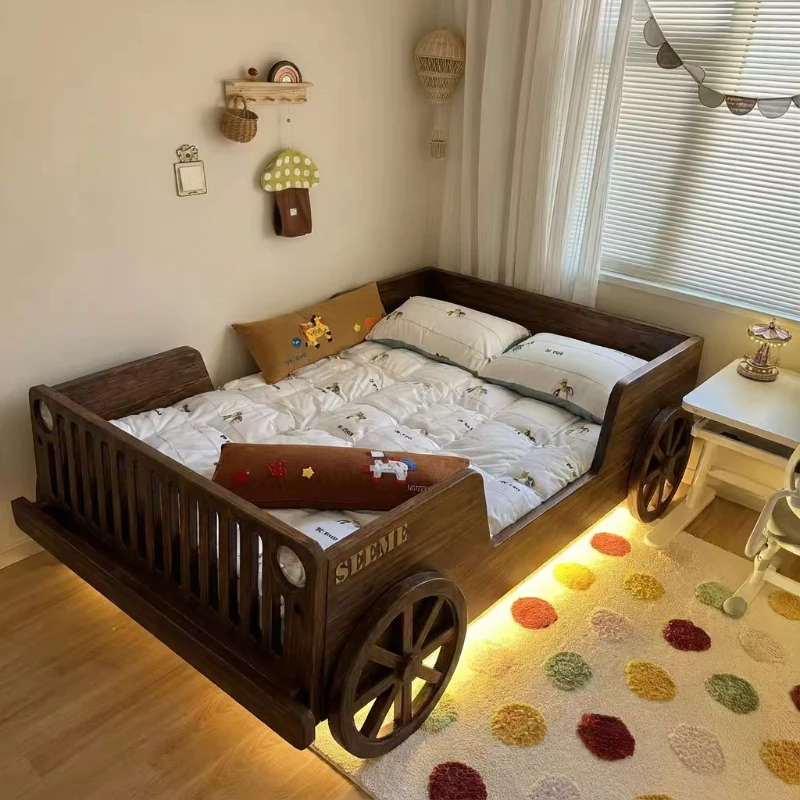 

Heineken car bed medieval children's bed boy bedroom with guardrail retro