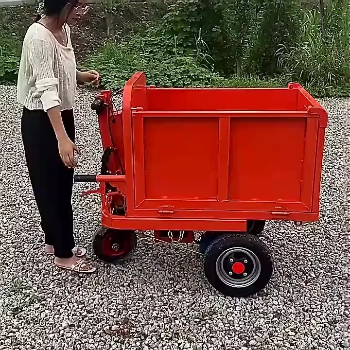 

Construction site electric dump hand push ash bucket truck construction site ash bucket truck concrete cement breeding man