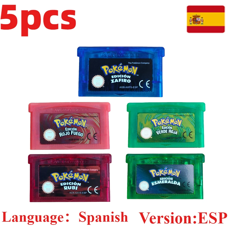 GBA Game Pokemon Series 32 Bit videogamecartridge Consolekaart Pokemon Emerald Ruby FireRed LeafGreen Sapphire Meertalig