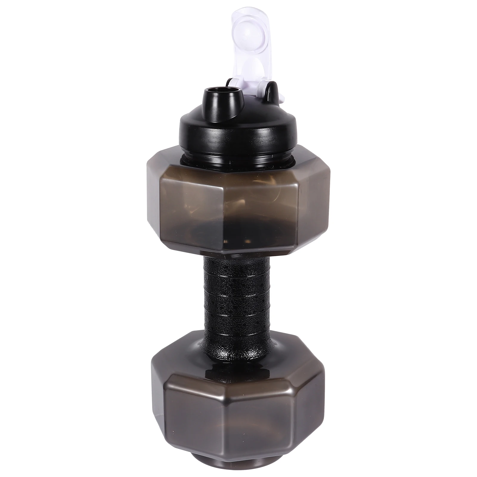 

1pc Large Capacity Fitness Water Bottle 600Ml Dumbbell Shape Lightweight Plastic Sports Bottle For Gym Workout Exercise