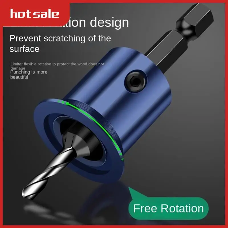 

A52I-8Mm Shank Countersunk Drill Bit Alloy Core Limiter Countersink Drill Router Bit Woodworking Drilling Pilot Hole