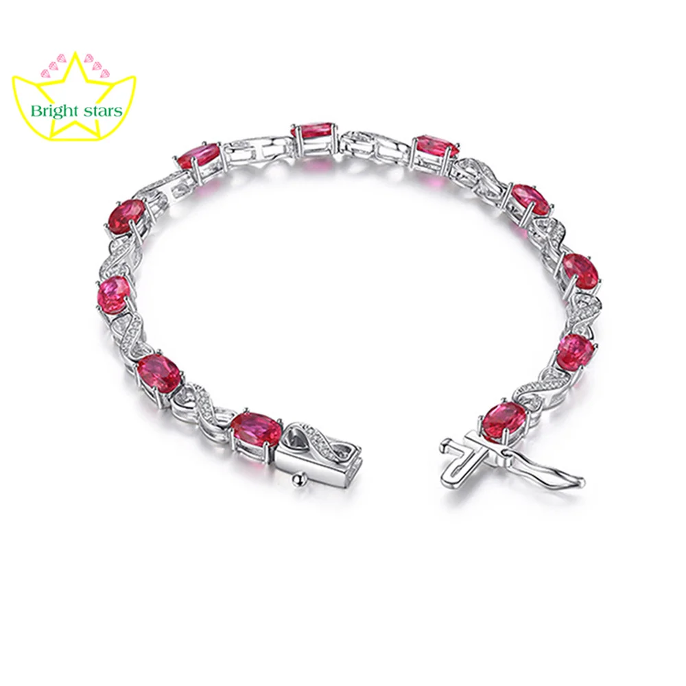

Серебряный браслет Bright Stars S925, фигурка-8 AAA, красный циркон, женские украшения, роскошные изысканные украшения, ручные украшения