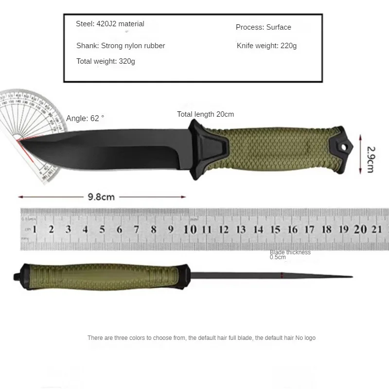 outdoor self-defense survival straight knife portable edc camping hunting fishing rescue multi-function tool knife belt K sheath