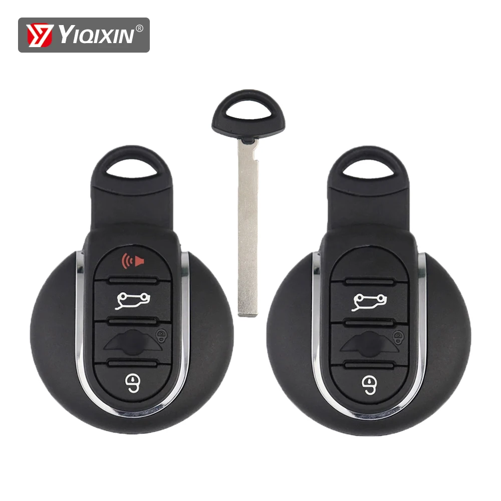 YIQIXIN 3/4 Buttons For BMW Mini Cooper F54 F55 F56 F57 F60 2015 2016 2017 2018 Remote Car Key Shell No Logo Uncut Blade