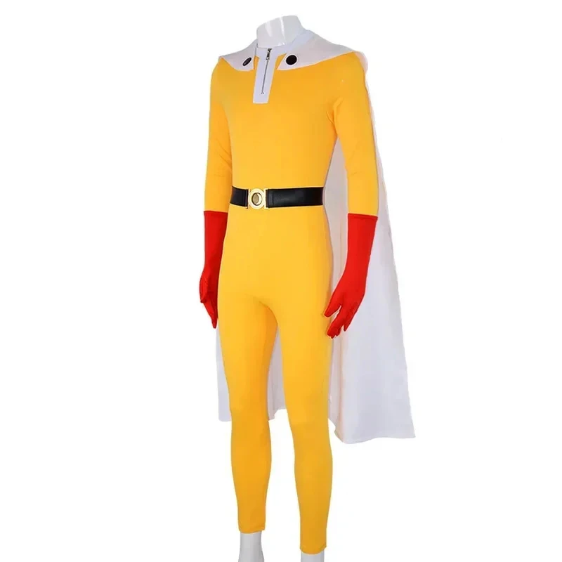 er1kロールプレイングスーツワンパンマンサイタマアニメコスプレ衣装黄色のジャンプスーツ制服子供と大人用ハロウィンパート