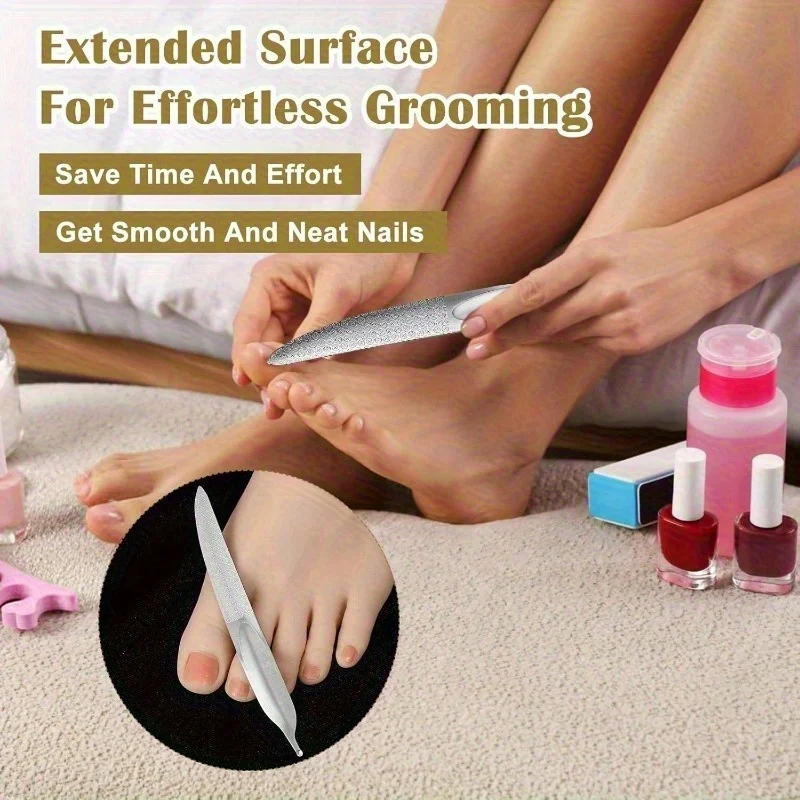 Pilniki do paznokci 2w1 z podwójną gradacją drobnoziarnistej i gruboziarnistej, przenośne narzędzia do manicure do modelowania, polerowania, niezbędne w domu, salonie, podróży, idealny prezent.