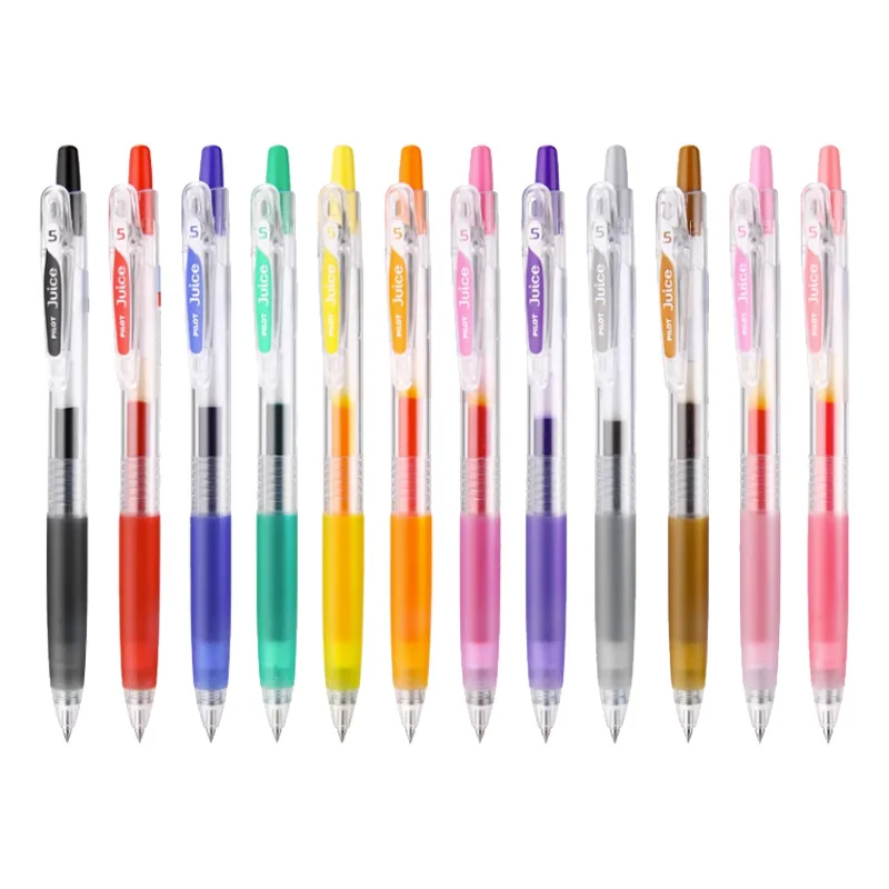 Japanese juice juice pen 0.38/0.5/0.7 press gel pen authentic high-looking black pen Glass fountain pen Glass pen