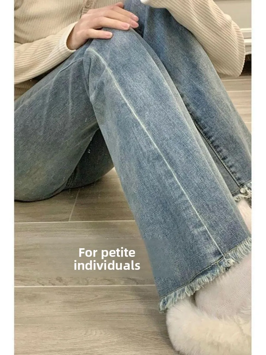 

High Waist Flared Jeans Women's Slim Fit High Rise Elastic Denim Long Pants Spring Autumn 2024 New Style Vintage Streetwear