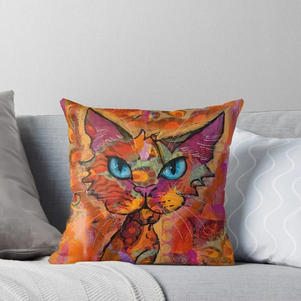 

Delight Funky Feline Throw Pillow christmas ornaments 2025 Cushions For Sofa Couch Cushions Christmas Pillowcase pillow