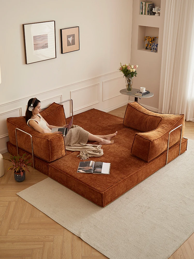 

Customizable Multifunctional Transformable Sofa New Choice for Home Comfort Frameless Teddy Sofa
