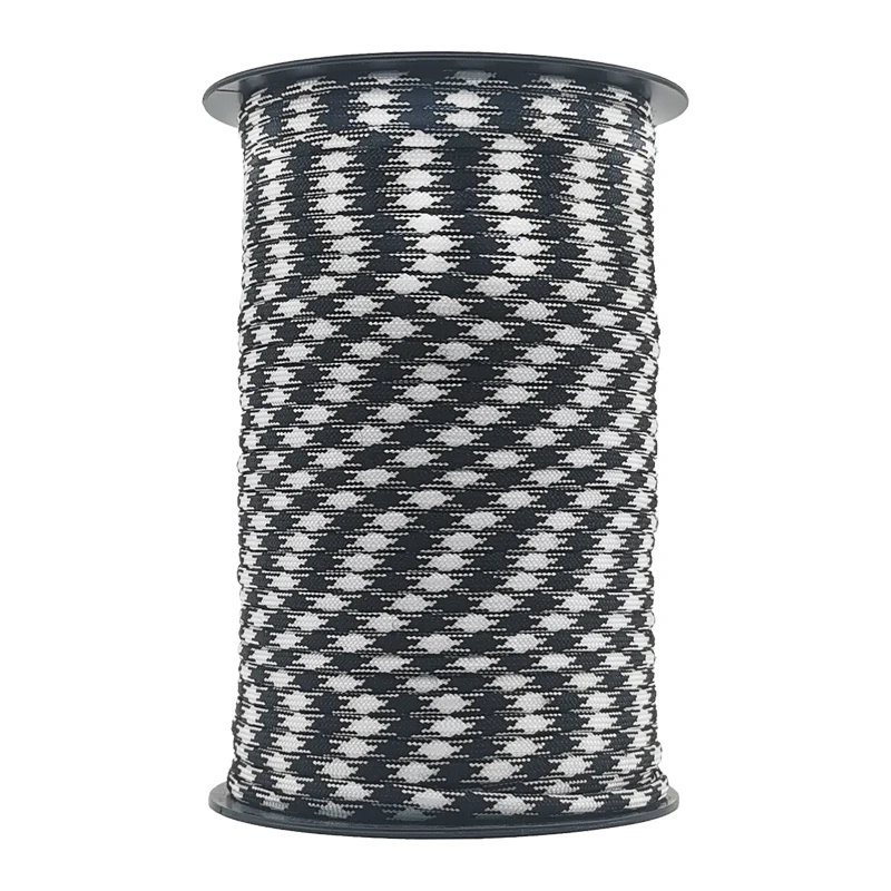 50/100M 7-adriges Fallschirmseil 550 4mm Outdoor Polyester Parachute-Seil Camping Überlebens-Zeltseil Gebündelte Wäscheleine – Detail 12