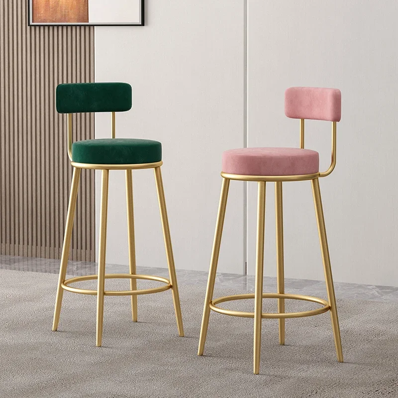 

Modern Bar Stools Nordic Office Home Chair Design Kitchen High Metal Stainless Cadeiras De Jantar Interior Luxury Decoration