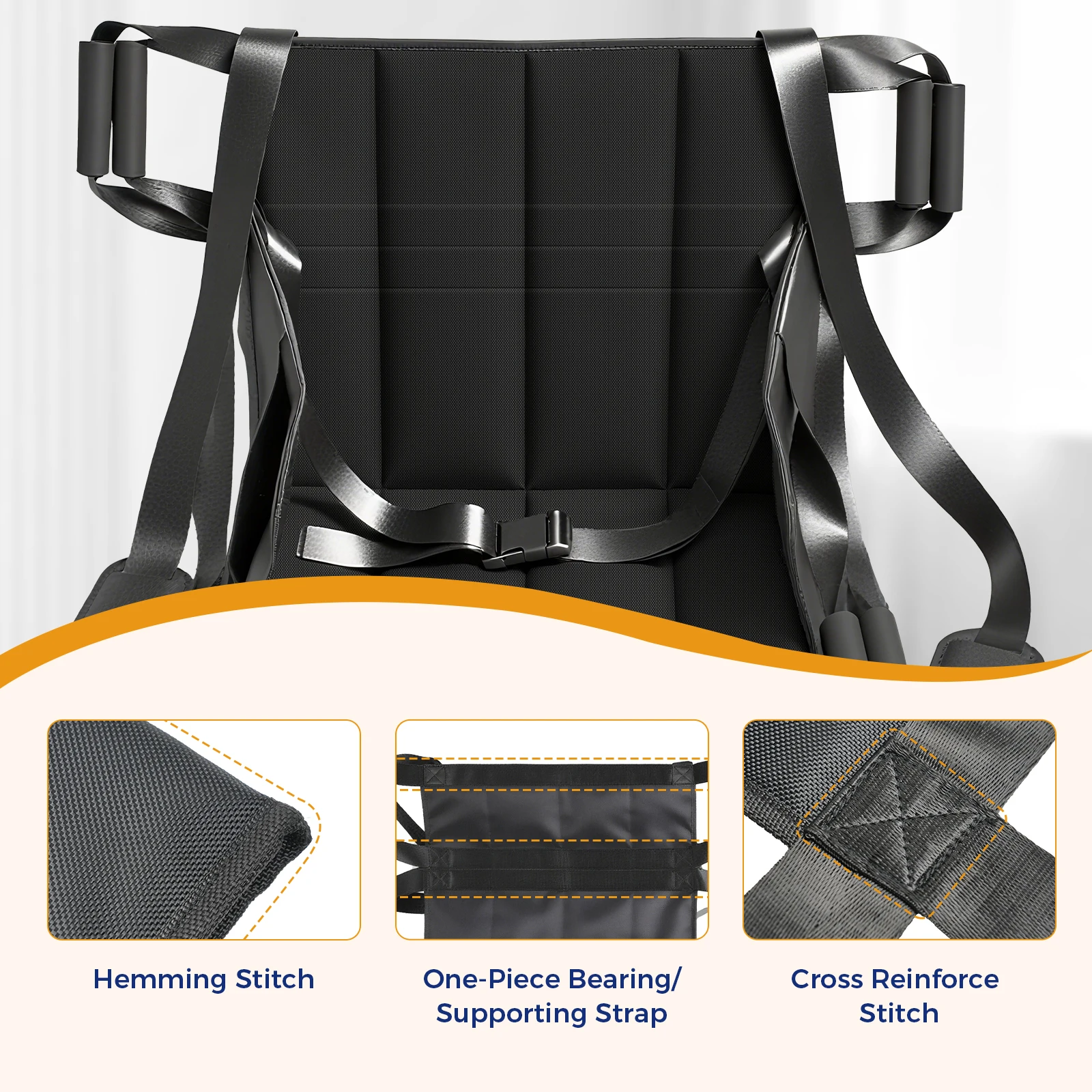 LEFEKE Patient Lift Transfer Belt for Wheelchair Car Bed, Portable Lift Assist Pad, Slide Board Sling Seat for Elderly Care
