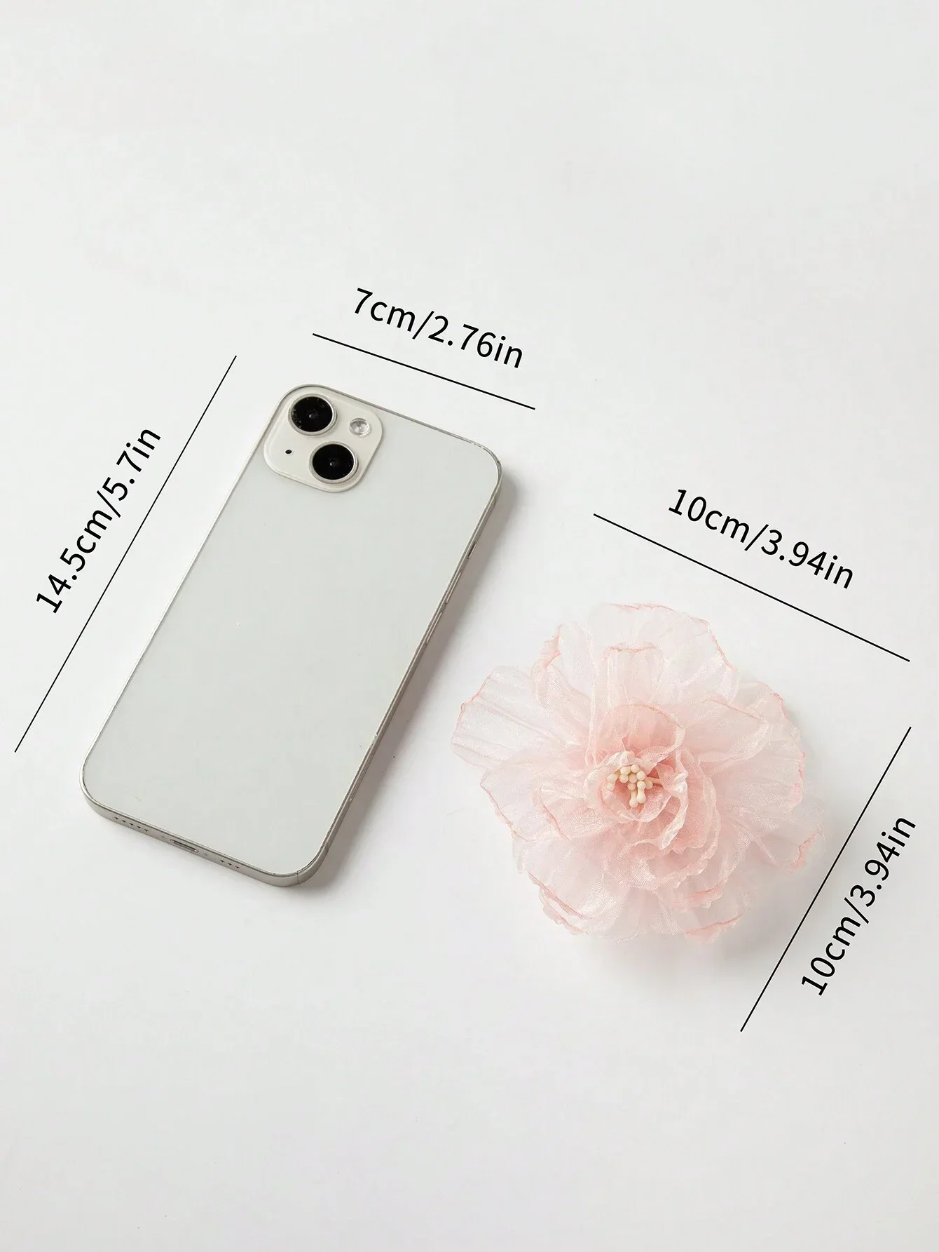 

2pcs Chic Organza Chiffon Flower Hair Clips For Women Boho Floral Hair Accessories