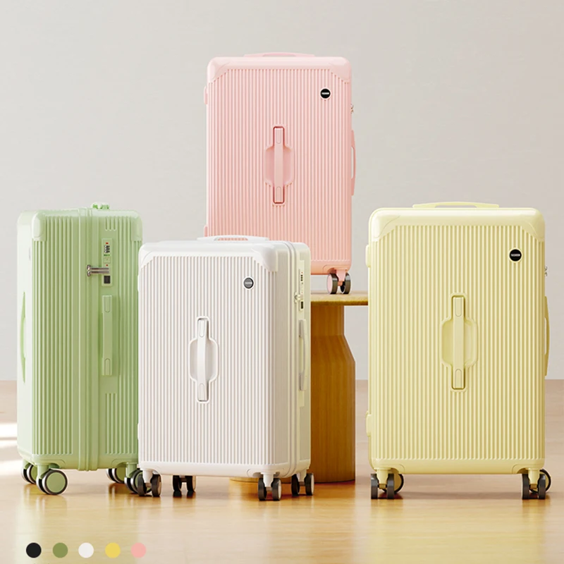 Nova bagagem de viagem durável mala de cabine de 20 polegadas com suporte de copo e mala de zíper de grande capacidade de 28 polegadas com roda silenciosa