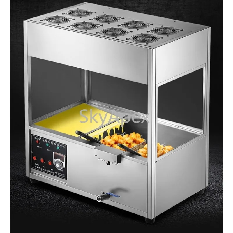 No Oil Fume Commercial Electric Environmental Protection Fryer Potato Twister Fritter  Frying Pan High Efficiency Large Capacity