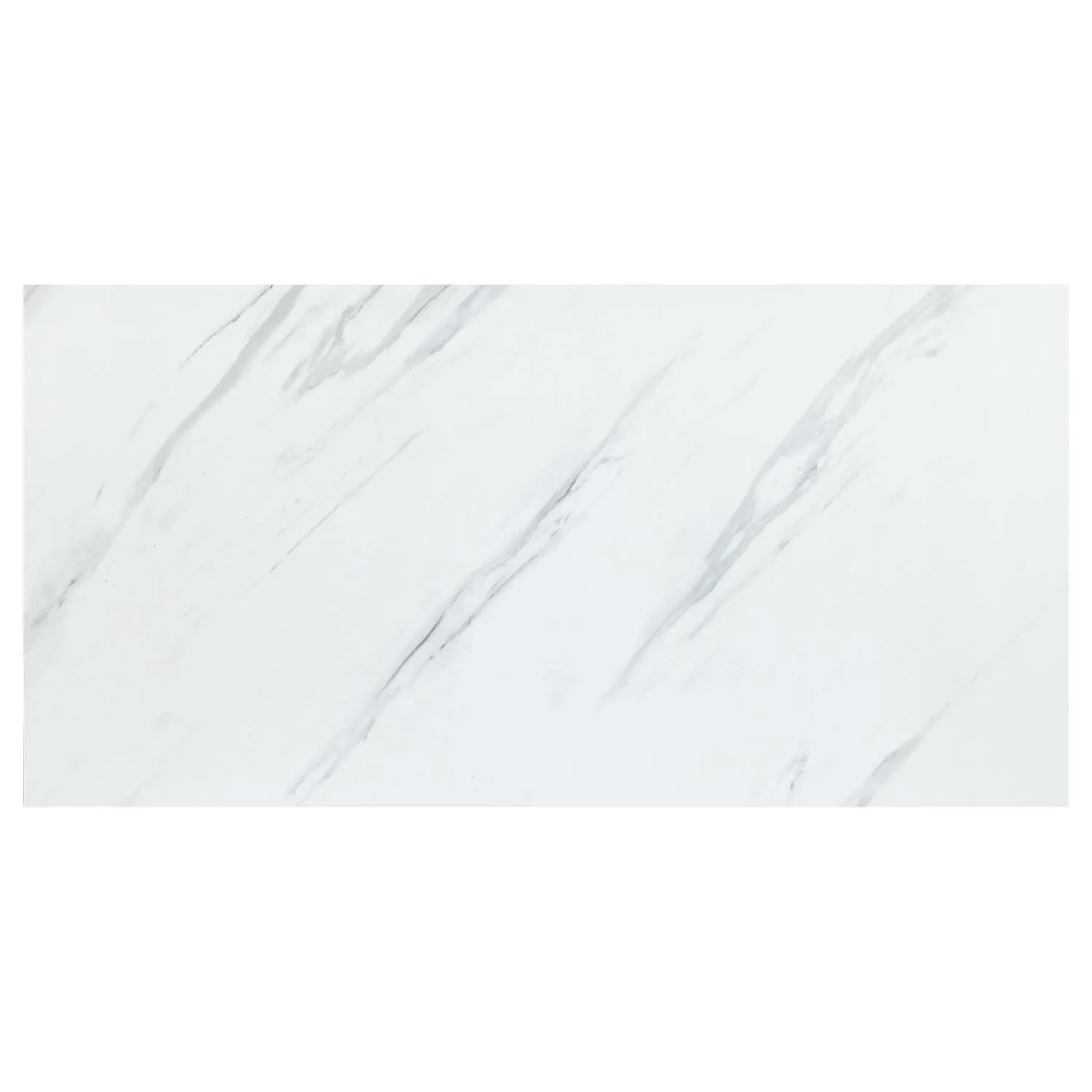 

6 MIL x 12 in. W x 24 in. L Peel and Stick Flooring Tile, White Marble Waterproof Vinyl Tile Flooring (60 sq.ft./case)for US