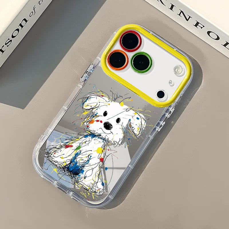 Coque Souple Transparente Motif Chien Mignon Simple pour iPhone 17 Pro Max 17 Air 11 12 13 14 15 16 Pro XS X XR 7 8 Plus