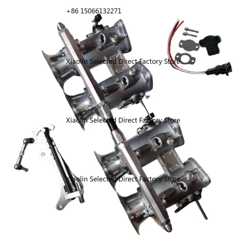 

TZ5 FAJS Dual 40/42/45/48/50/55DCOE Throttle Body Kit Silver or Black Sui for Racing and Conversion of CARB to EFI Engine