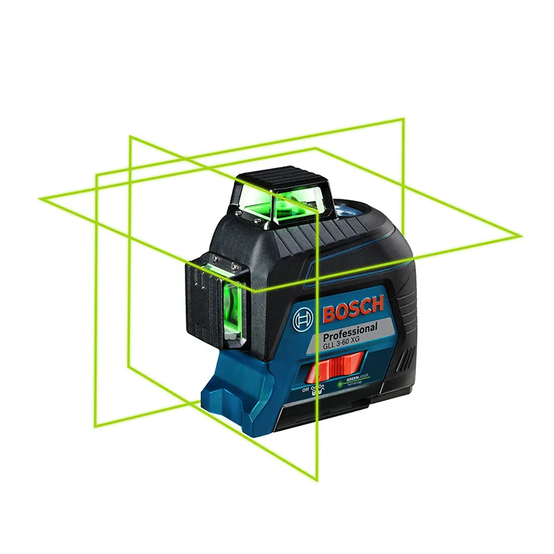 Professional Bosch GLL 3-60 XG Laser Level Green Beam Battery Powered Self-Leveling 4D 360 Horizontal Vertical Measure Tool