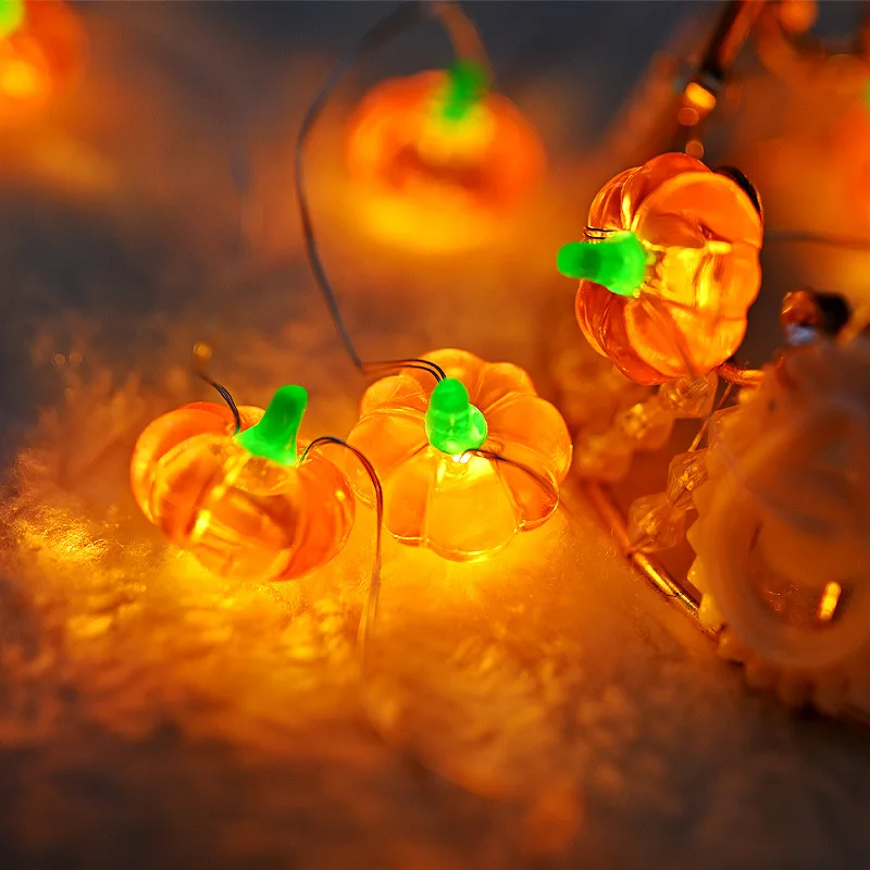 

Nice Led 3D Pumpkin Lantern Halloween Bar Shop Atmosphere Scene Layout Decoration Colorful Lighting Strings 5M