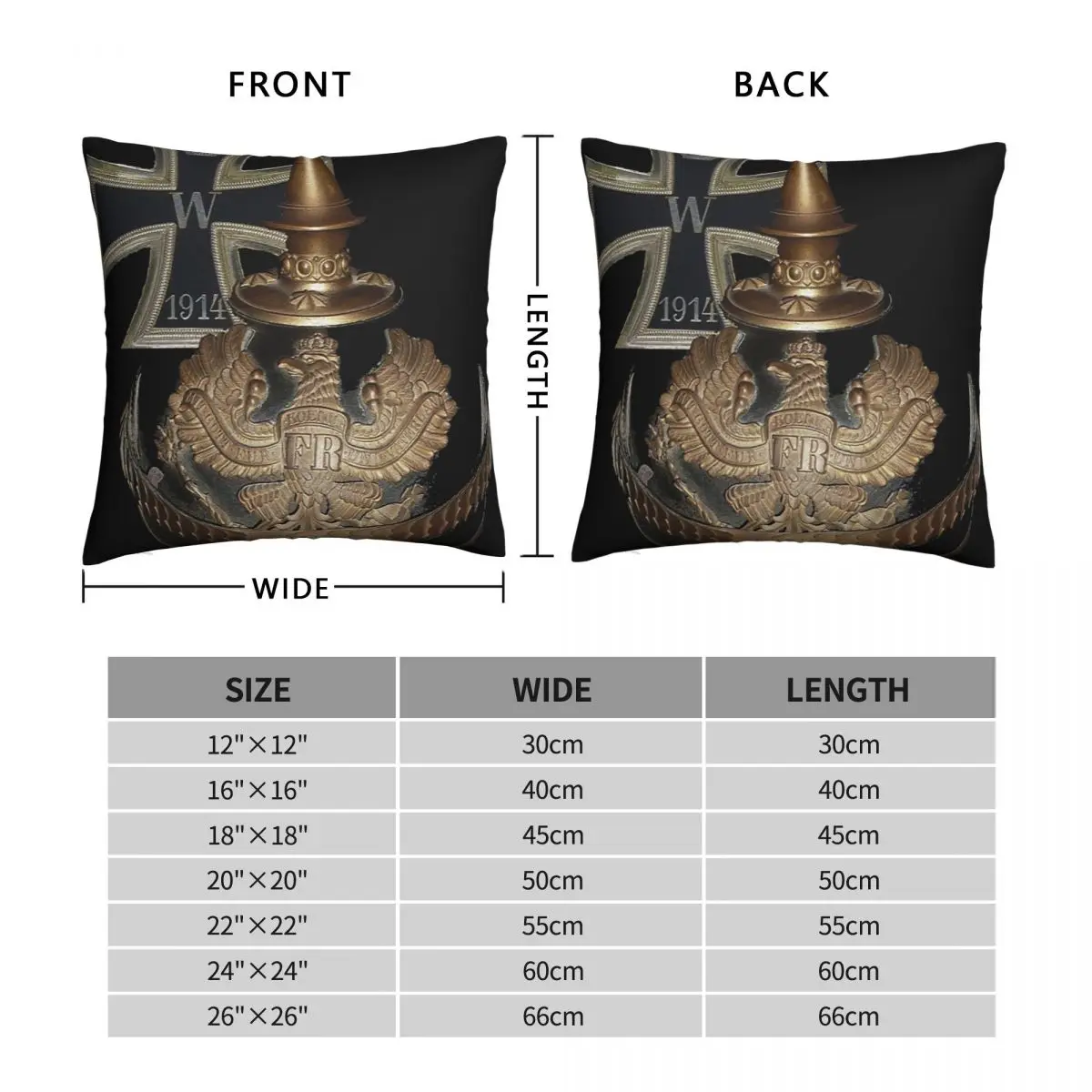 Iron Cross And Helmet Pillowcase Polyester Linen Velvet Creative Zip Decor Throw Pillow Case Car Cushion Case 45x45