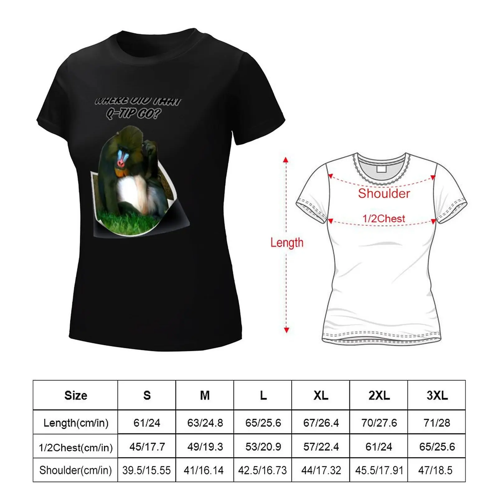 Photo of a baboon in 3D T-Shirt plus size tops tees T-shirts for Women