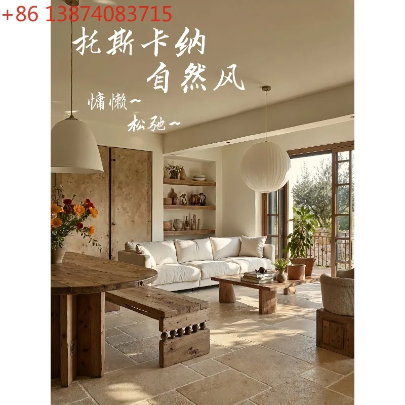 Tuscan natural wind imitation lime stone tiles, mother and child fight