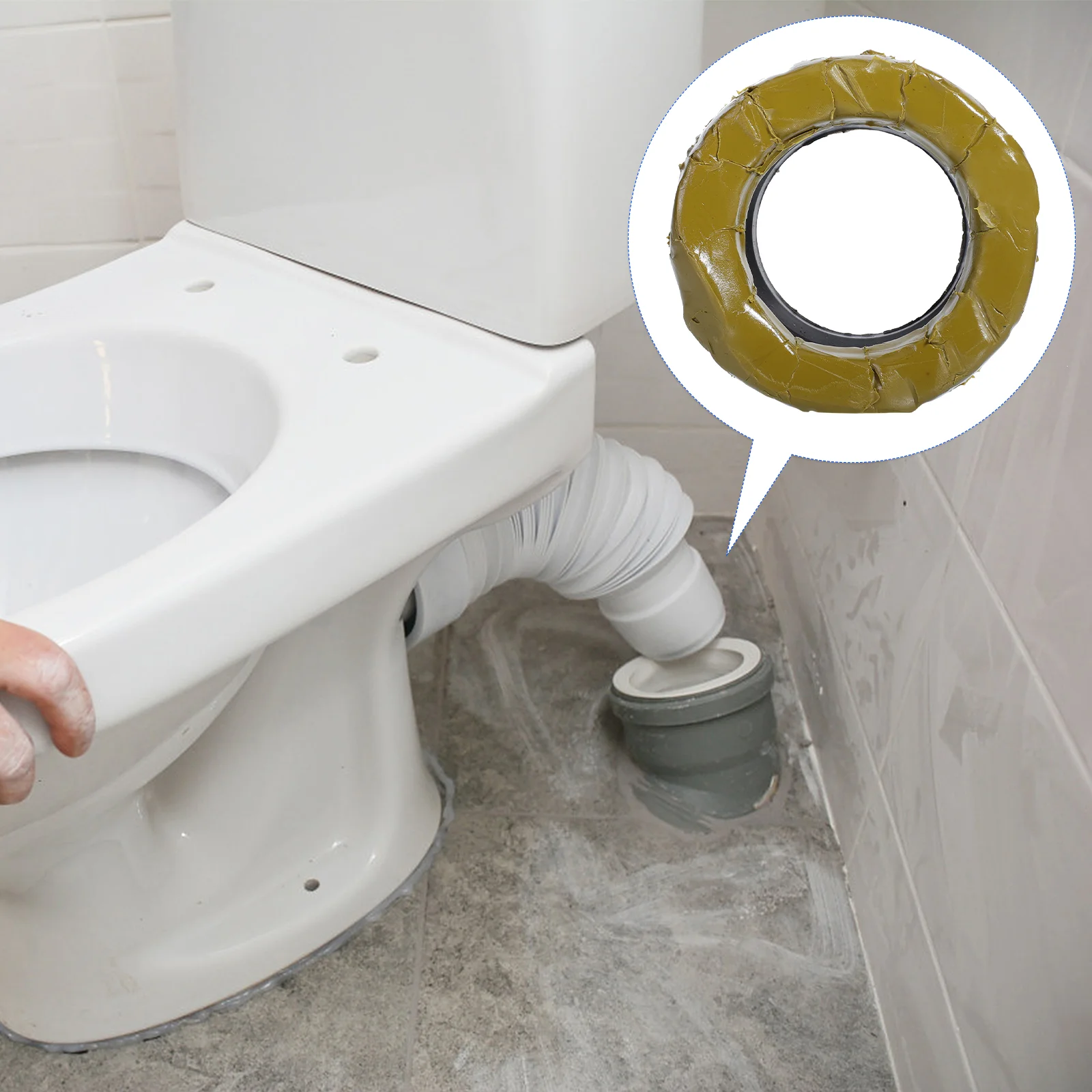 

Flange and Bolts Ring Toilet Bowl Replacement Seal Leak-proof Wax Household Odor-proof