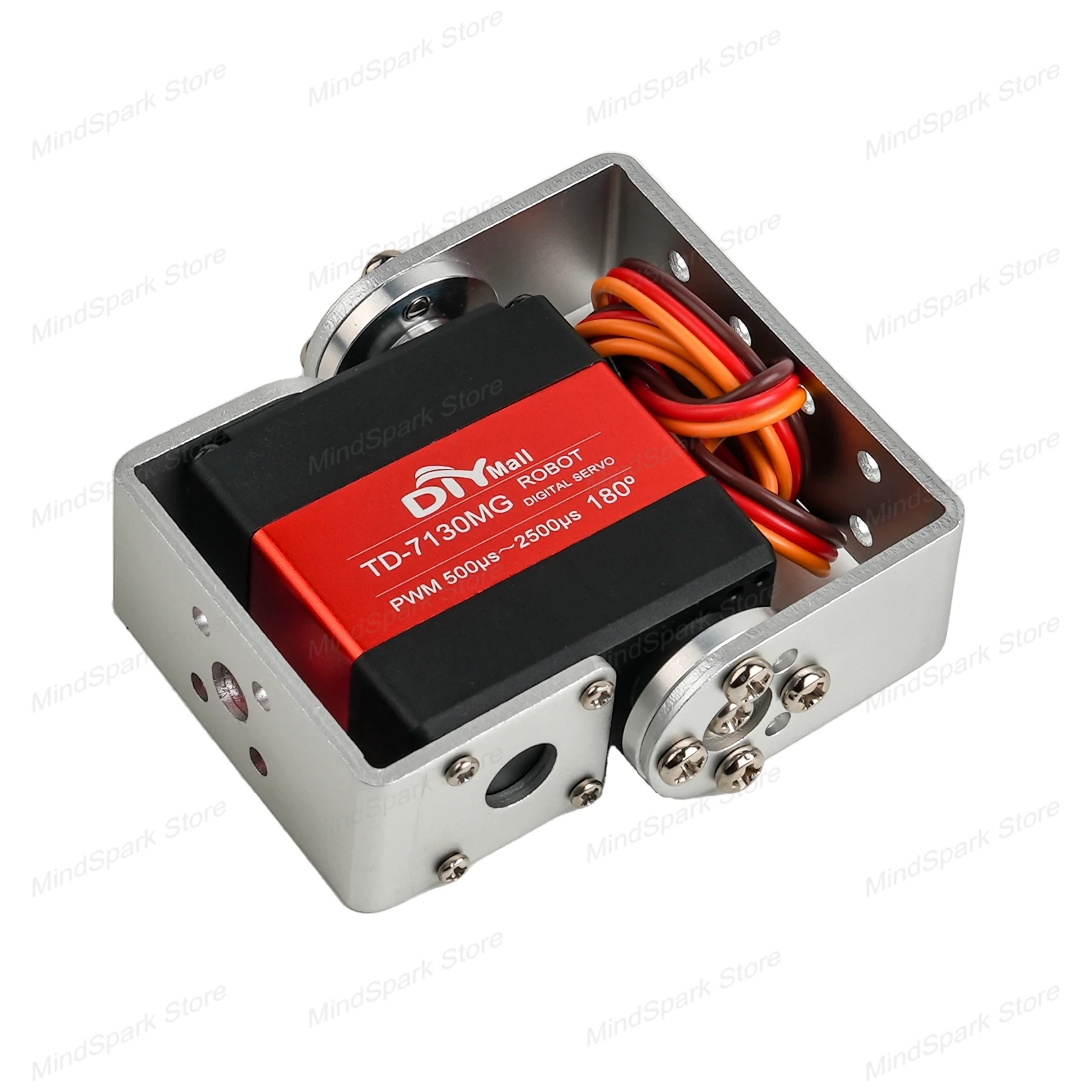 Servo digital de metal de eixo duplo 30KG Motor de escova de carbono 180/270/360 °   4,8-8,4 V para brinquedo de modificação de modelo de carro de aeronave robô DIY