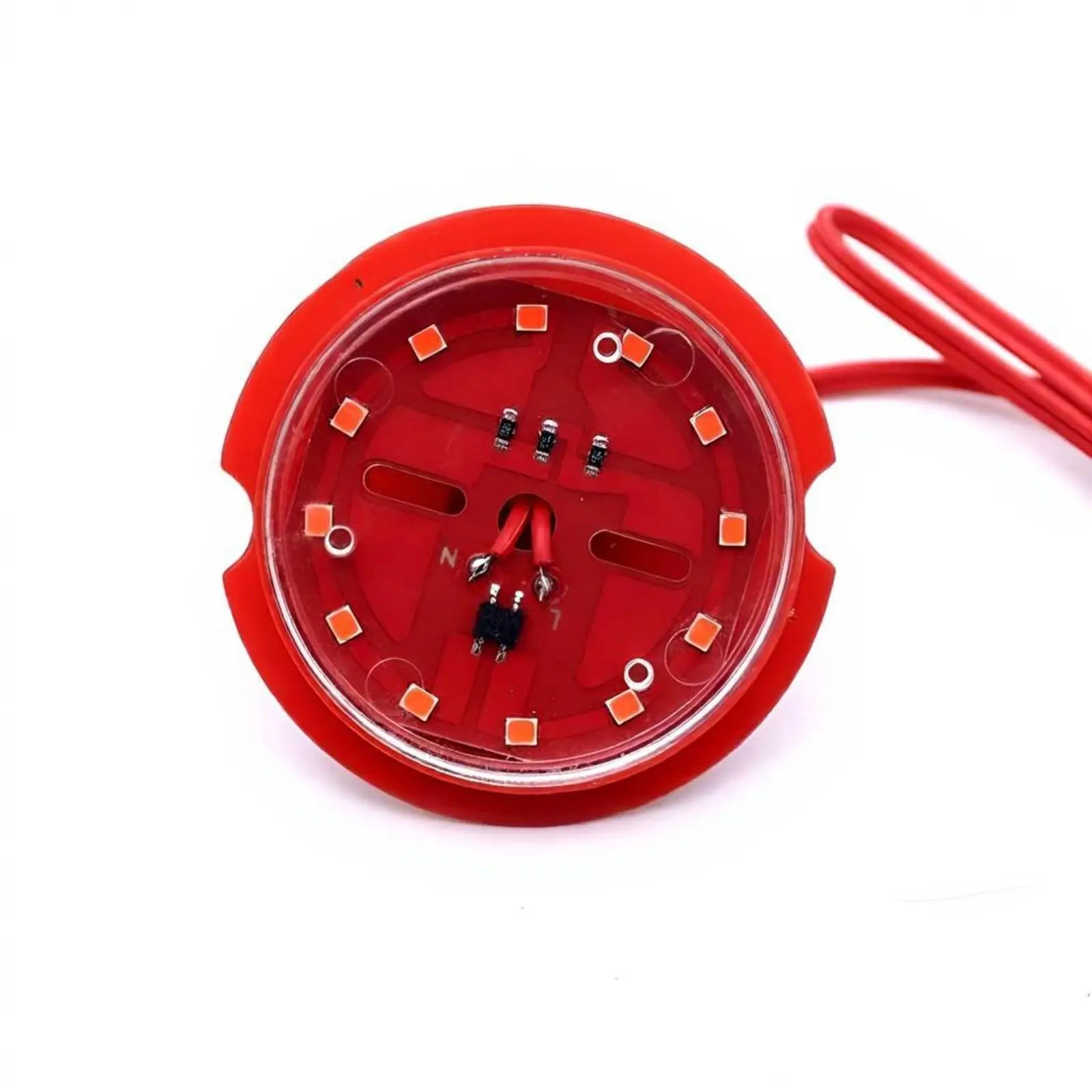 Holiday Outdoor Lantern, Plug-In LED, Round Red, Rotating Light, Waterproof, Festive - view 5