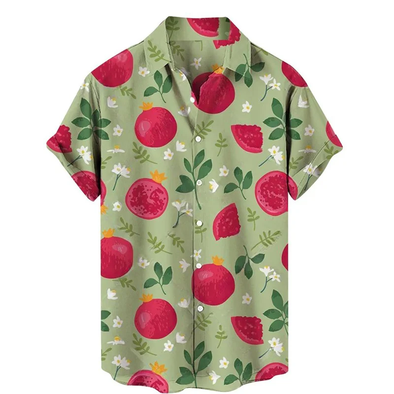 Homens e mulheres 3D frutas abacaxi camisas de impressão, camisas curtas engraçadas, verão havaianas blusas, tops de moda, novo