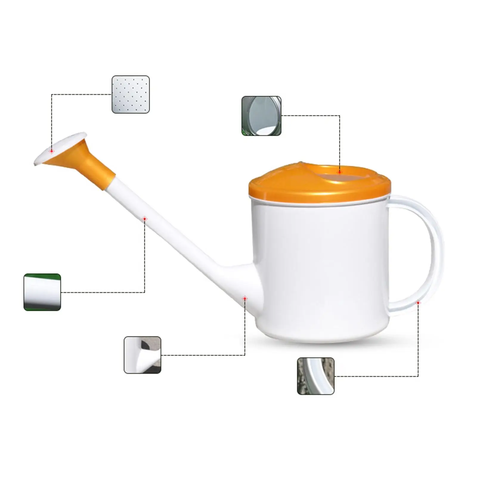 علبة سقاية 1.5 لتر علبة مياه محمولة لنباتات الزهور الداخلية في الحديقة