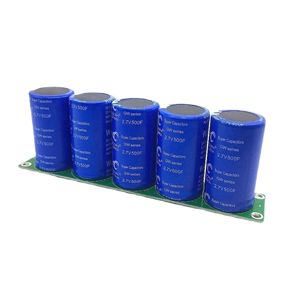 5PCS/1Set 13.5V 100F Single Row Farad Capacitor Super Capacitor 2.7V 500F 5PCS Combined Automotive Super Farad Capacitor Module