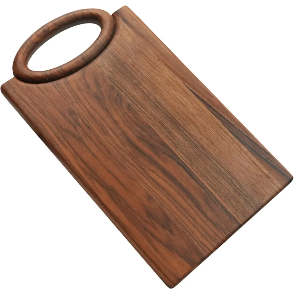 

Oval Handle American Black Walnut Cutting Board – Premium Wooden Chopping Block for Kitchen & Serving – Durable Knife-Friendly &
