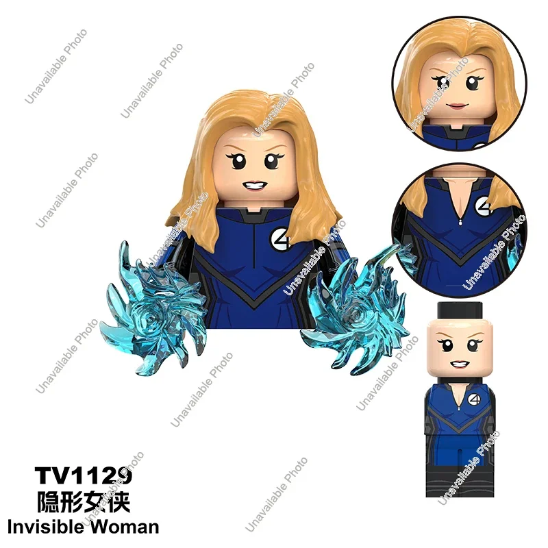 Hot Toys TV6123 Mini-Bausteine Galactus Doctor Doom Thing Human Torch Invisible Woman Mister Fantastic Figuren-Modell für Kinder