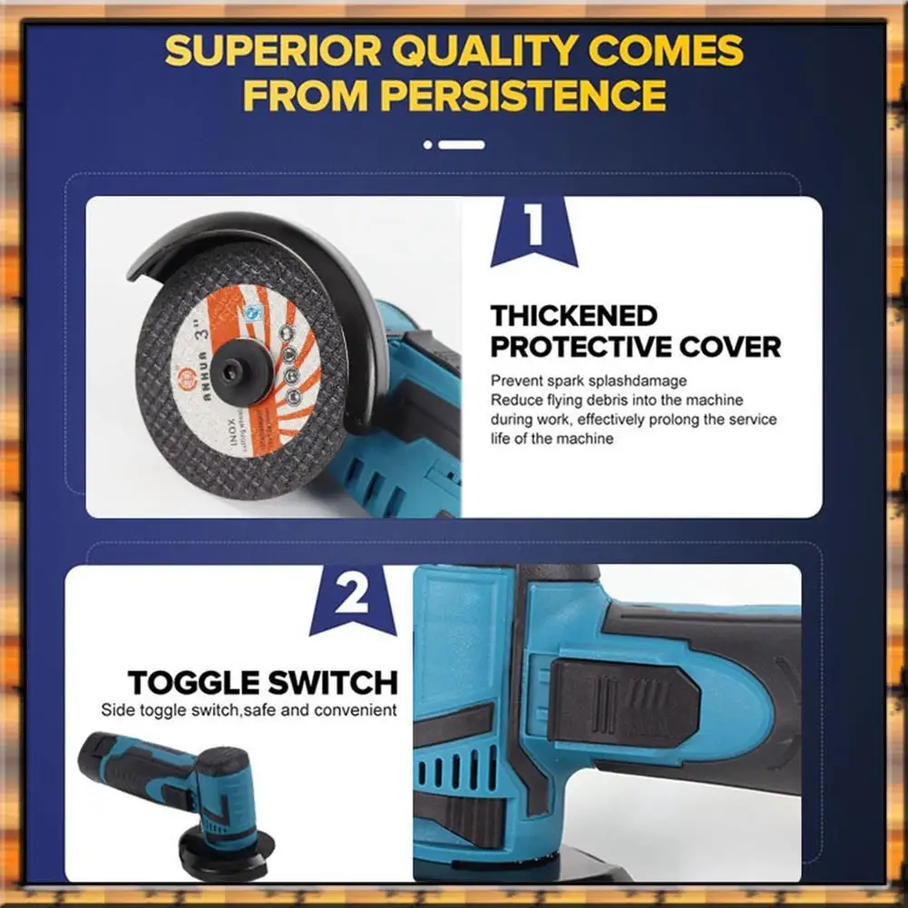 2025 Trend12v Brushless Angle Grinder 19500Rpm Rechargeable Grinding Tool Mini Polishing Machine For Cutting Diamond Grinder Set