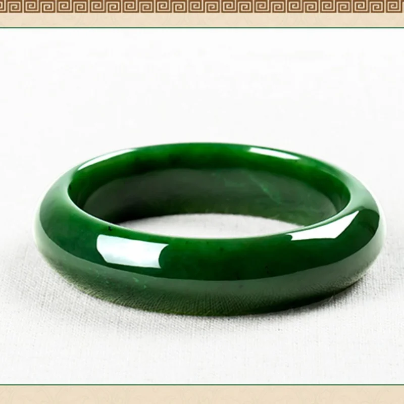 Hetian Jade Bracelet Hetian jade Thin round Bar Bracelet Bracelet Factory Wholesale