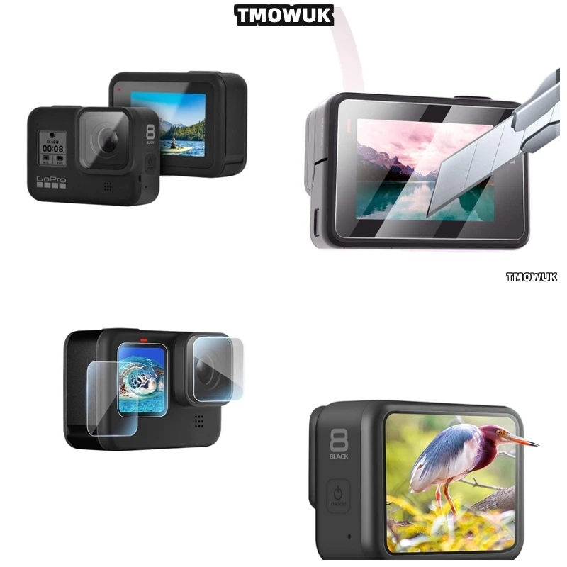 

For GoPro Hero12 11 10 9 HD 9H Tempered Glass Screen Lens Guard Anti-Scratch Full Coverage Front & Back