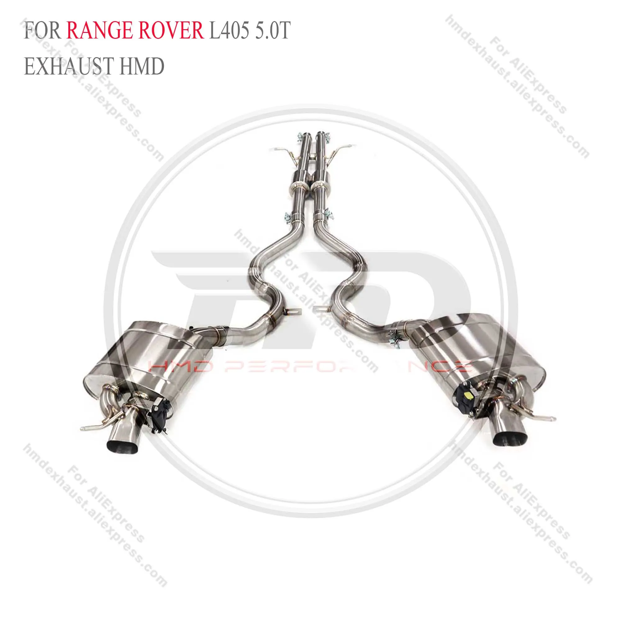 HMD Stainless Steel Exhaust System Performance Catback For Range Rover L405 5.0T  Muffler With Valve