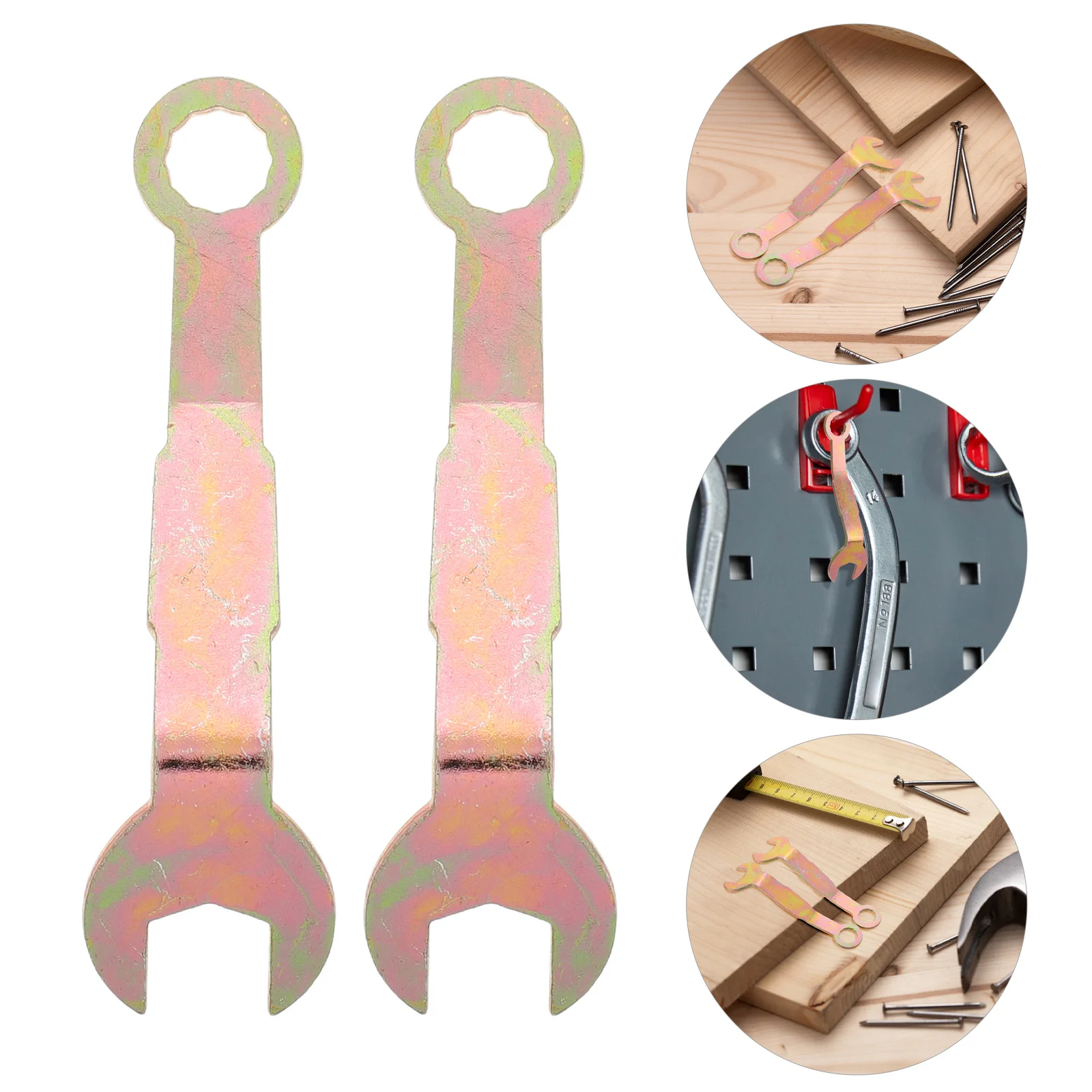 

2pcs Sliding Wrench 3/8 Inch Golden Compact Adjustment Tool For Pocket Door Hanger Alignment Repair Bifold Closet Door Spanner